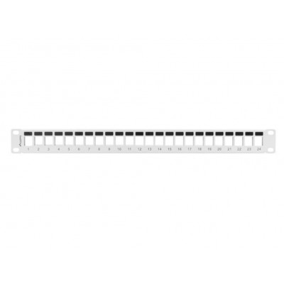 PATCH PANEL LANBERG 24 PUERTOS 1U RACK 19 PARA MODULOS KEYSTONE GRIS en Huesoi