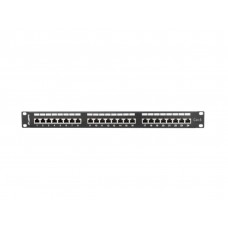 PATCH PANEL LANBERG 24 PUERTOS 1U 19" CAT.6 SFTP NEGRO en Huesoi