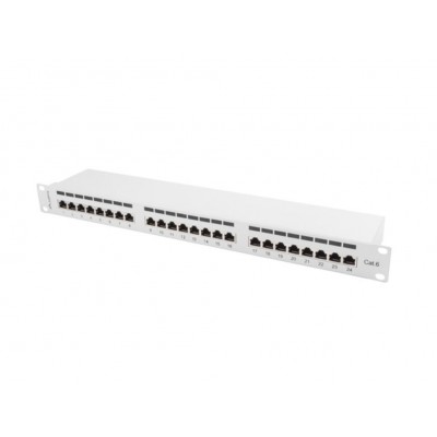 PATCH PANEL LANBERG 24 PUERTOS 1U 19" CAT.6 FTP GRIS en Huesoi PATCH PANEL LANBERG 24 PUERTOS 1U 19" CAT.6 FTP GRIS en Huesoi