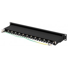 PATCH PANEL LANBERG 24 PUERTOS 1U 19? CAT.7 FTP NEGRO en Huesoi