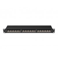 PATCH PANEL 24 PORT 1U 19" CAT.6A FTP BLACK LANBERG en Huesoi