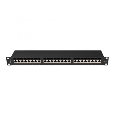 PATCH PANEL 24 PORT 1U 19" CAT.6A FTP BLACK LANBERG en Huesoi