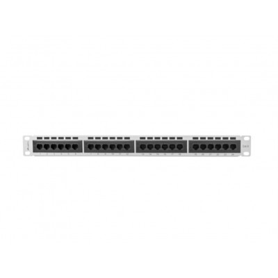 PATCH PANEL LANBERG CAT.6 UTP 24 PUERTOS 1U RACK 19" GRIS en Huesoi