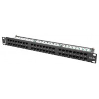 PATCH PANEL LANBERG 48 PUERTOS 1U 19? CAT.6 NEGRO en Huesoi