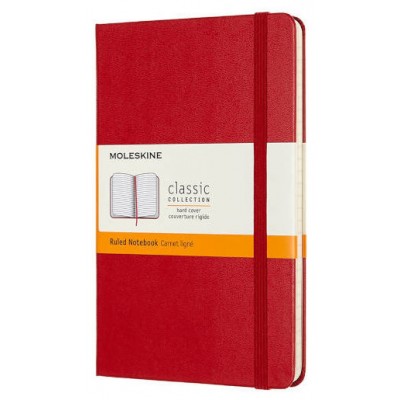 LIBRETA CLASICA TAPA DURA ROJA M (11,5X18CM) RAYADA MOLESKINE QP050F2 (Espera 4 dias) en Huesoi