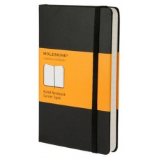 LIBRETA CLASICA TAPA DURA NEGRA L (13X21CM) RAYAS MOLESKINE QP060 (Espera 4 dias) en Huesoi