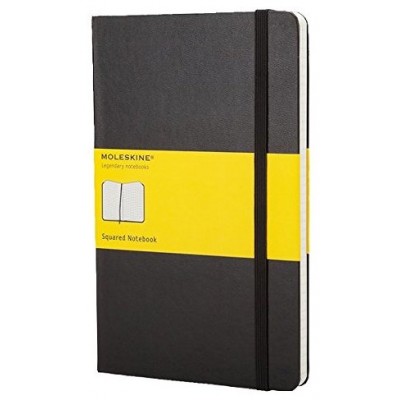 LIBRETA CLASICA TAPA DURA NEGRA L (13X21CM) CUADRICULADA MOLESKINE QP061 (Espera 4 dias) en Huesoi