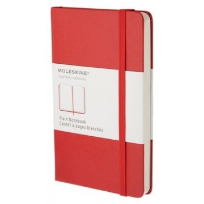 LIBRETA CLASICA TAPA DURA ROJA L (13X21CM) LISA MOLESKINE QP062R (Espera 4 dias) en Huesoi