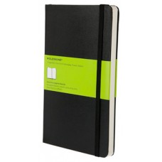 LIBRETA CLASICA TAPA DURA NEGRA L (13X21CM) LISA MOLESKINE QP062 (Espera 4 dias) en Huesoi