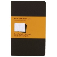 SET DE 3 LIBRETAS CAHIER NEGRAS P (9X14CM) RAYAS MOLESKINE QP311 (Espera 4 dias) en Huesoi