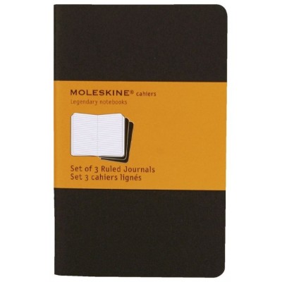 SET DE 3 LIBRETAS CAHIER NEGRAS P (9X14CM) RAYAS MOLESKINE QP311 (Espera 4 dias) en Huesoi