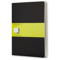 SET DE 3 LIBRETAS CAHIER NEGRAS XL (19X25CM) LISAS MOLESKINE QP323 (Espera 4 dias) en Huesoi