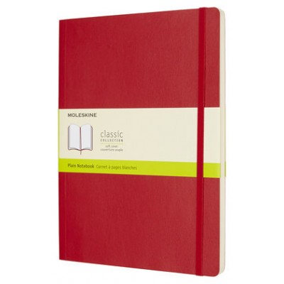 LIBRETA CLASICA TAPA BLANDA ROJO ESCARLATA XL (19X25CM) LISA MOLESKINE QP623F2 (Espera 4 dias) en Huesoi