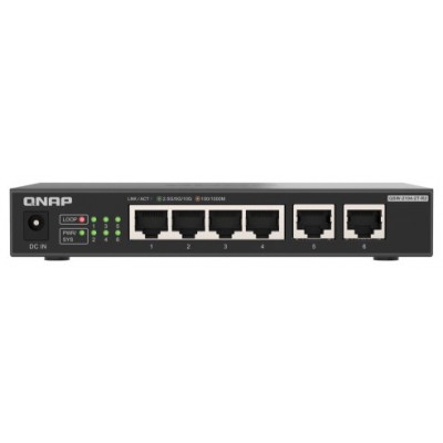 QNAP QSW-2104-2T-R2 switch No administrado 10G Ethernet (100/1000/10000) Escritorio Negro (Espera 4 dias) en Huesoi
