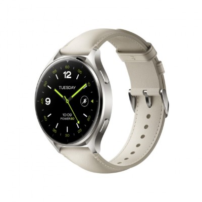 SMARTWATCH XIAOMI WATCH 2 TITAN GRAY CASE WITH WHITE LEATHER STRAP en Huesoi