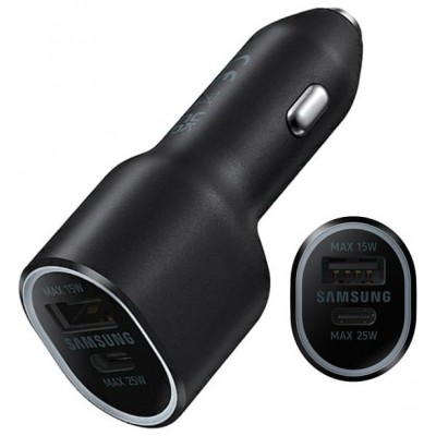 CARGADOR DE COCHE DUAL SAMSUNG 1XUSB-C 1XUSB-A 40W NEGRO EP-L4020NBEGEU en Huesoi