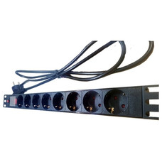 PEPEGREEN PDU TIPO REGLETA DE 8 TOMAS CON INTERRUPTOR, PROTECTOR DE SOBRECARGAS Y CABLE DE 2 M en Huesoi PEPEGREEN PDU TIPO REGLETA DE 8 TOMAS CON INTERRUPTOR, PROTECTOR DE SOBRECARGAS Y CABLE DE 2 M en Huesoi