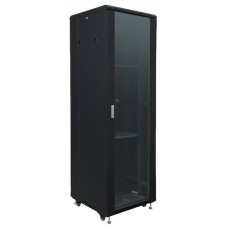 PEPEGREEN ARMARIO RACK 19" 42u 60X60 MONTADO PUERTA DELANTERA CRISTAL Y TRASERA METALICA, PIES Y RUEDAS en Huesoi