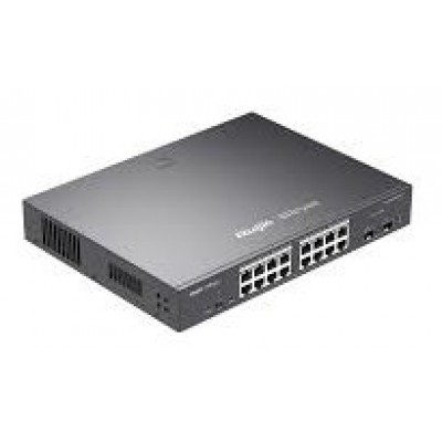 REYEE 18-Port Gigabit Smart POE Switch, 16 Gigabit RJ45 Ports including 16 POE/POE+ Ports, 2 SFP Sl en Huesoi