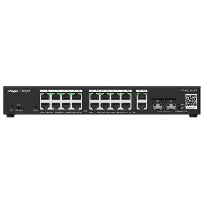 SWITCH RUIJIE RG-ES220GS-P 20 PUERTOS GIGABIT POE 16 POE2 2RJ45 en Huesoi