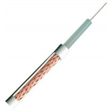 Cable coaxial RG59 - Video - Rollo de 100 metros - Cubierta color blanco - diametro exterior 6,0 mm en Huesoi