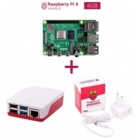 Kit Raspberry Pi 4 1GB + Caja blanca - Alimentacion en Huesoi