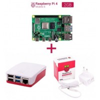 Kit Raspberry Pi 4 2GB + Caja blanca - Alimentacion en Huesoi