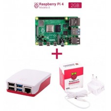 Kit raspberry Pi 4 2 GB. Incluye caja roja/blanca en Huesoi