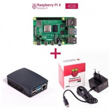 Kit Raspberry Pi 4 2 GB + Caja negra - Alimentacion en Huesoi