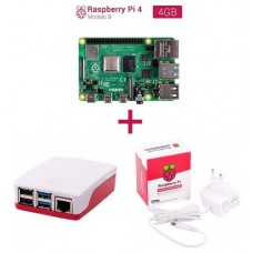 Kit Raspberry Pi 4 4GB + Caja blanca - Alimentacion en Huesoi
