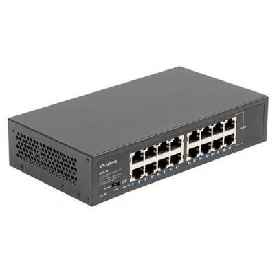 SWITCH LANBERG 16 PUERTOS GIGABIT ETHERNET RACK 10"/19" en Huesoi