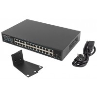 SWITCH LANBERG 24 PTOS 1GB POE+/2X SFP 2X GBIT ETHERNET 360W RACK 19" en Huesoi