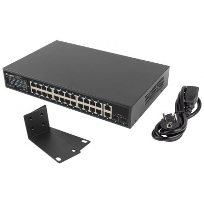SWITCH LANBERG 24 PTOS 1GB POE+/2X SFP 2X GBIT ETHERNET 360W RACK 19" en Huesoi