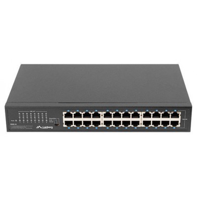 SWITCH LANBERG 24 PUERTOS GIGABIT ETHERNET RACK 19" en Huesoi