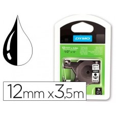 DYMO Cinta LM D1 12mmx3,5m Negro/blanco nylon en Huesoi