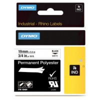 DYMO RHINO Cinta ID1-19 Negro/blanco polyester en Huesoi