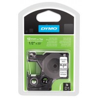 DYMO Cinta LM D1 12mmx7m Negro/transparente en Huesoi