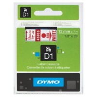 DYMO Cinta LM D1 12mmx7m Rojo/blanco en Huesoi