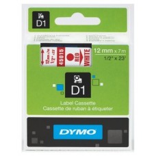 DYMO Cinta LM D1 12mmx7m Rojo/blanco en Huesoi