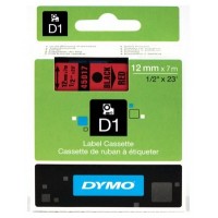 DYMO Cinta LM D1 12mmx7m Negro/rojo en Huesoi