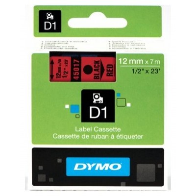 DYMO Cinta LM D1 12mmx7m Negro/rojo en Huesoi