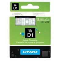 DYMO Cinta LM D1 12mmx7m Blanco/transparente en Huesoi