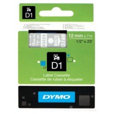 DYMO Cinta LM D1 12mmx7m Blanco/transparente en Huesoi