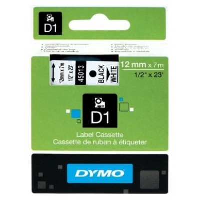 DYMO Cinta LM D1 12mmx7m Blanco/negro en Huesoi