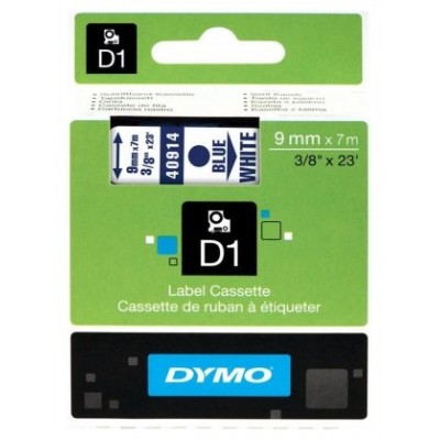 DYMO Cinta LM D1 9mmx7m Azul/blanco en Huesoi