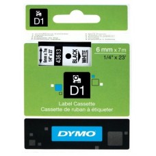 DYMO Cinta LM D1 6mmx7m Negro/blanco en Huesoi