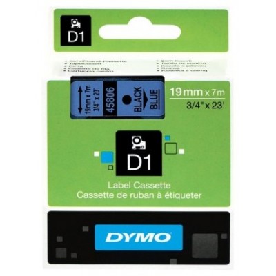 DYMO Cinta LM D1 19mmx7m Negro/azul en Huesoi