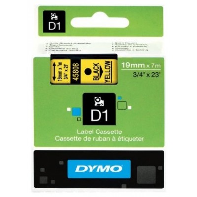 DYMO Cinta LM D1 19mmx7m Negro/amarillo en Huesoi