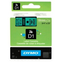 DYMO Cinta LM D1 19mmx7m Negro/verde en Huesoi