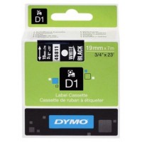 DYMO Cinta LM D1 19mmx7m Blanco/negro en Huesoi